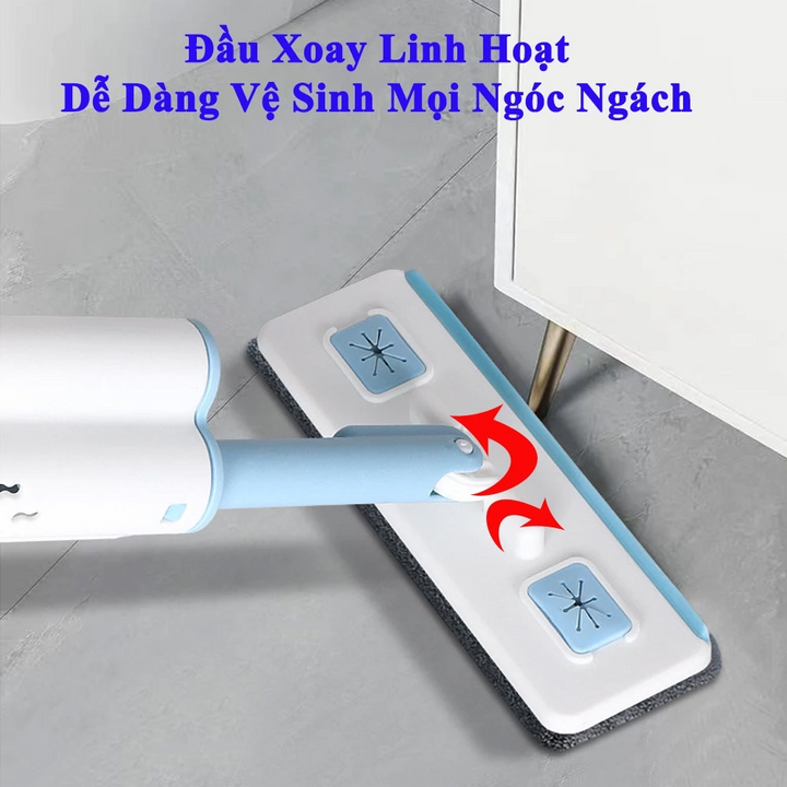 Cây lau bếp kính mini tự vắt gọn nhẹ tiện dụng