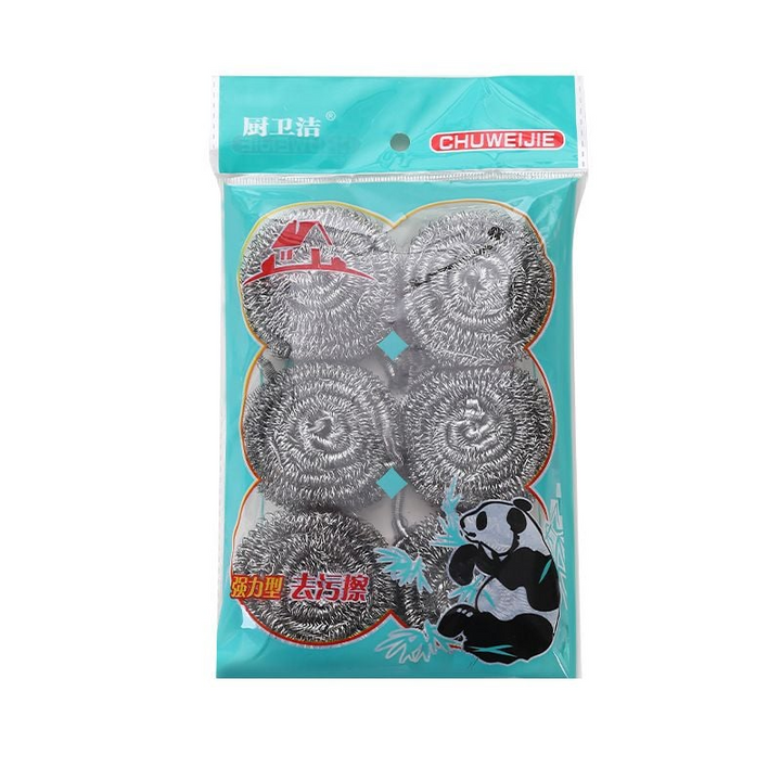 Bộ 6 búi cọ xoong nồi inox làm sạch tiện dụng