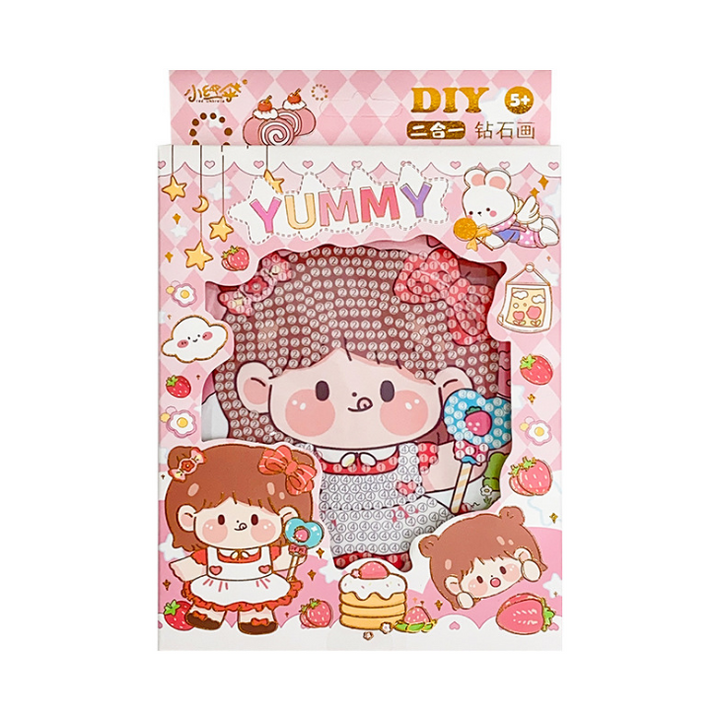 Bộ tranh đính đá thiếu nhi chủ đề dễ thương cho bé gái