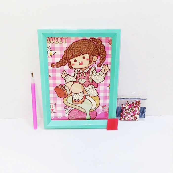 Bộ tranh đính đá thiếu nhi chủ đề dễ thương cho bé gái