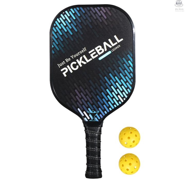 Bộ 2 vợt Pickleball LEIJIAER sợi carbon fiber siêu nhẹ PK-080 cao cấp có túi đựng chống nước