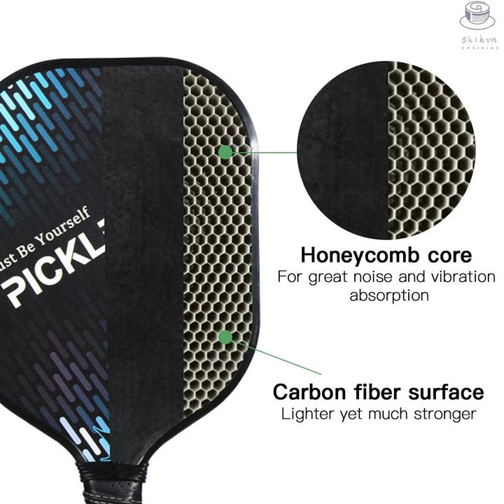 Bộ 2 vợt Pickleball LEIJIAER sợi carbon fiber siêu nhẹ PK-080 cao cấp có túi đựng chống nước