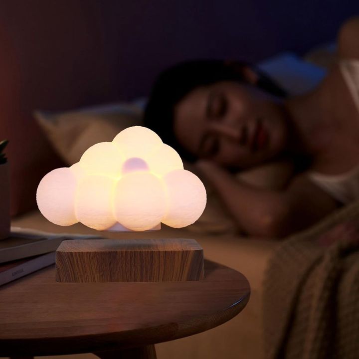 Đèn bay đám mây lơ lửng công nghệ từ trường trang trí, đèn ngủ