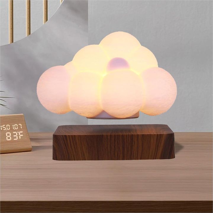 Đèn bay đám mây lơ lửng công nghệ từ trường trang trí, đèn ngủ