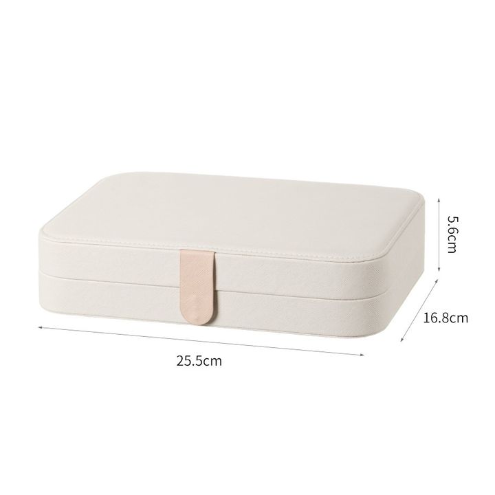 Hộp trang sức cao cấp Fasola bọc da PU, lót nhung mềm 25.5x16.8x5.6cm