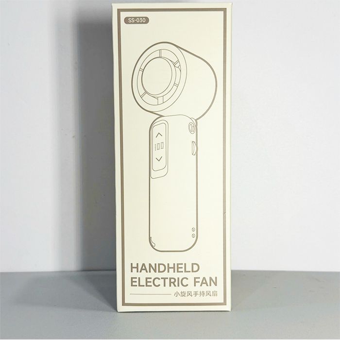 Quạt cầm tay sò lạnh SS-030 gập 180° - Xám ánh kim