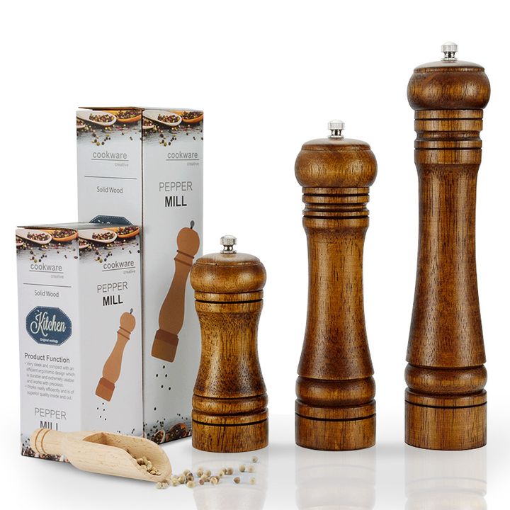 Dụng cụ xay tiêu bằng gỗ nhỏ gọn 8 inch