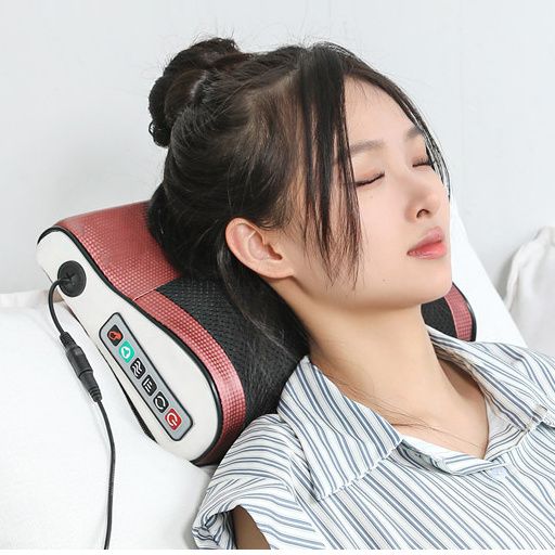 Gối mát xa cổ vai lưng 6 bi xoay, giảm mỏi hiệu quả YD-005