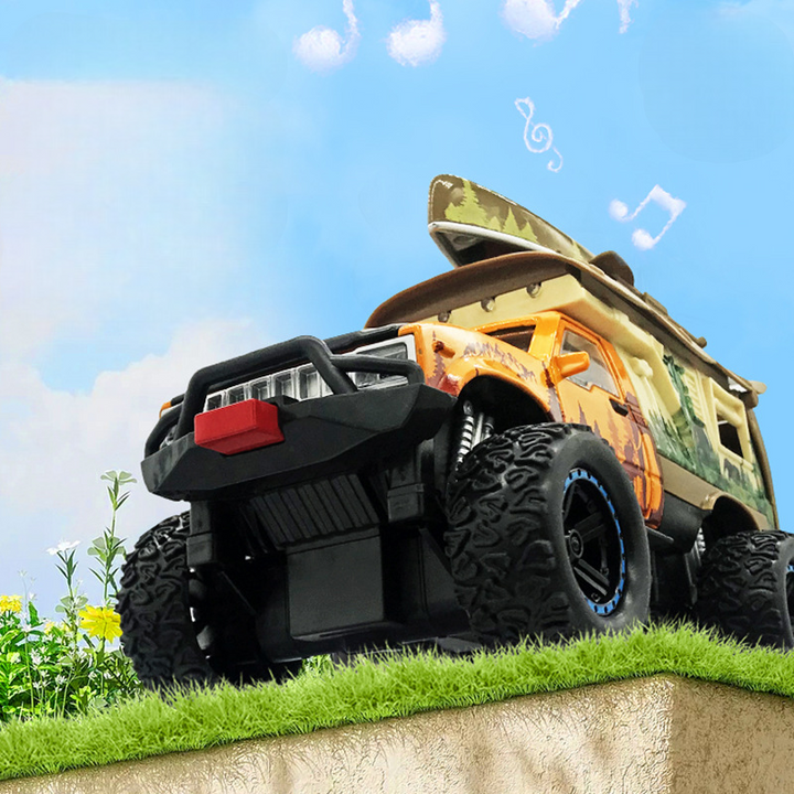 Mô hình xe địa hình cắm trại bánh lớn chất liệu hợp kim tỷ lệ 1:24