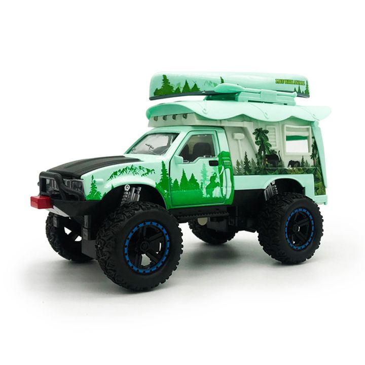 Mô hình xe địa hình cắm trại bánh lớn chất liệu hợp kim tỷ lệ 1:24
