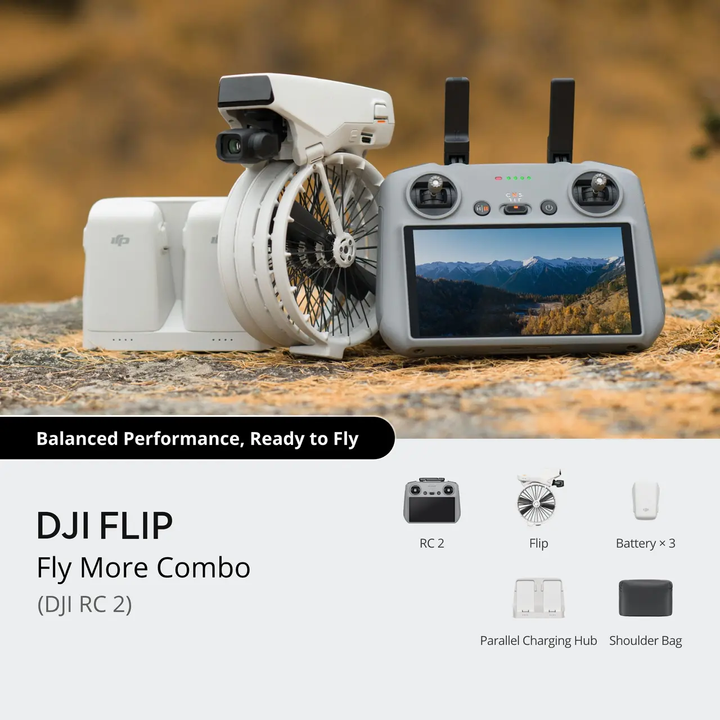 Flycam DJI Flip - Bản Fly More Combo (DJI RC 2 )