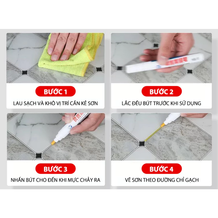 Bút sơn kẻ viền gạch LKB 6gr kháng nước chống ẩm mốc tiện dụng
