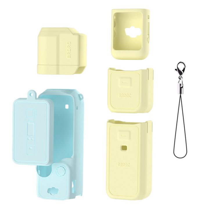 Bộ vỏ Silicone 7 món bảo vệ DJI Pocket 3 và Micro - Xanh mix Vàng