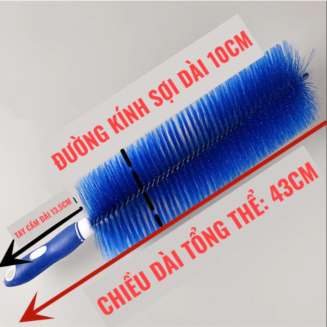 Chổi phủi bụi đa năng màu xanh làm sạch quạt, màn hình, xe máy