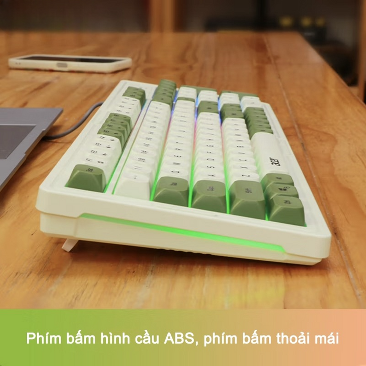 Bàn phím máy tính có dây Acer OKB030 chống ồn phối màu đôi có đèn LED