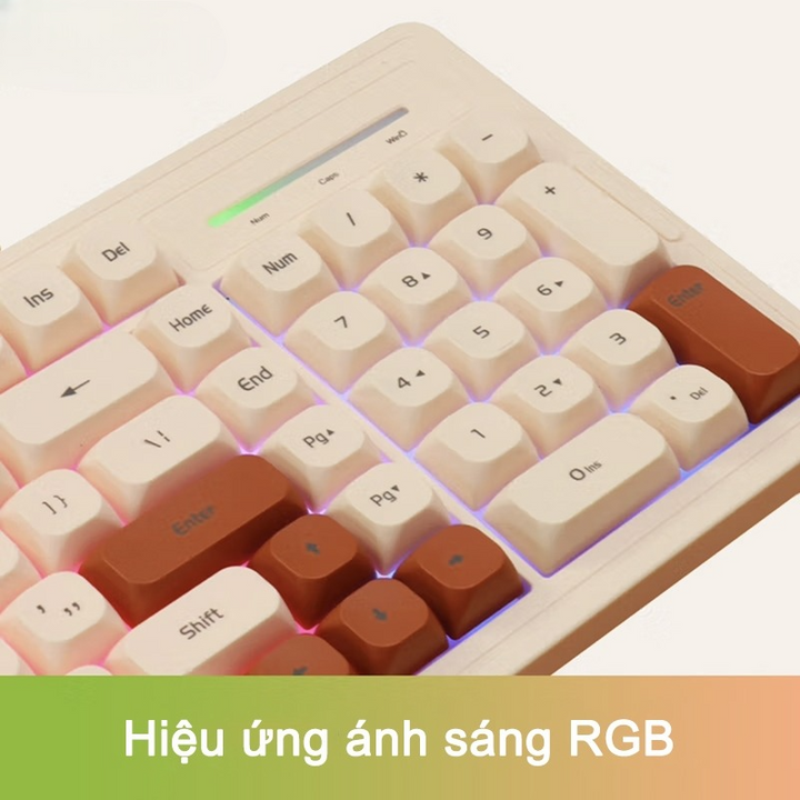 Bàn phím máy tính có dây Acer OKB030 chống ồn phối màu đôi có đèn LED