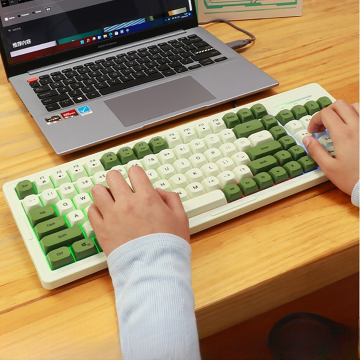 Bàn phím máy tính có dây Acer OKB030 chống ồn phối màu đôi có đèn LED