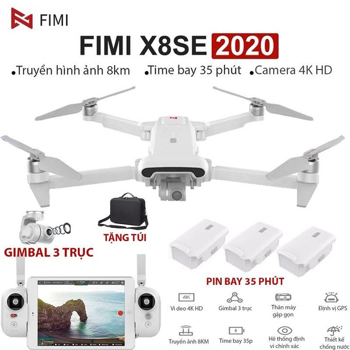 drone Xiaomi Fimi X8 SE 2020 Bay xa 8km
