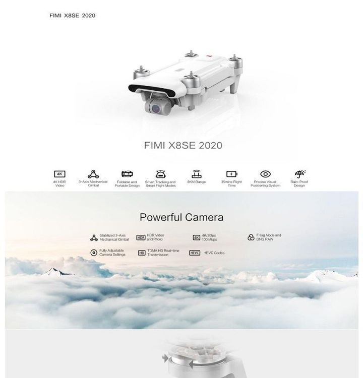 drone Xiaomi Fimi X8 SE 2020 Bay xa 8km
