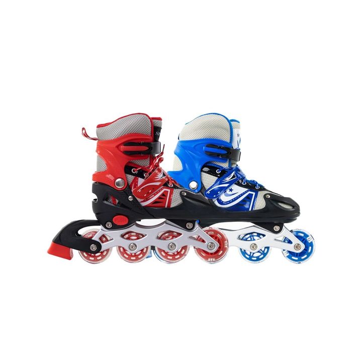 Giày trượt Patin trẻ em Lianzhi 8806 combo 2 màu xanh/ đỏ M(35-38)