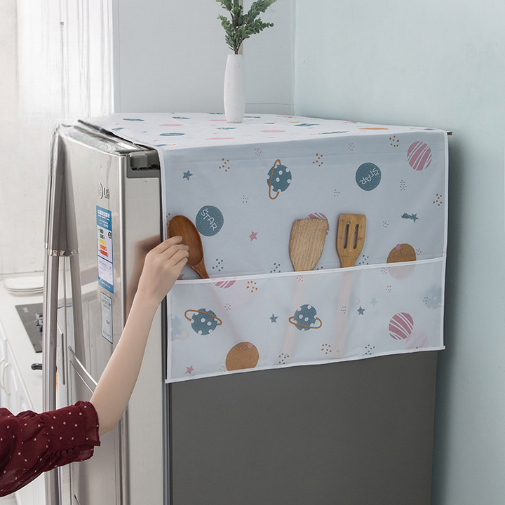 Tấm phủ tủ lạnh chống nước có ngăn chứa đồ tiện lợi