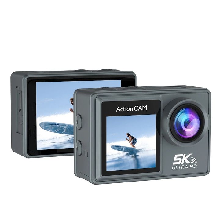 Camera hành trình C6M 5K Ultra HD 2 màn hình cảm ứng kèm 1 micro không dây