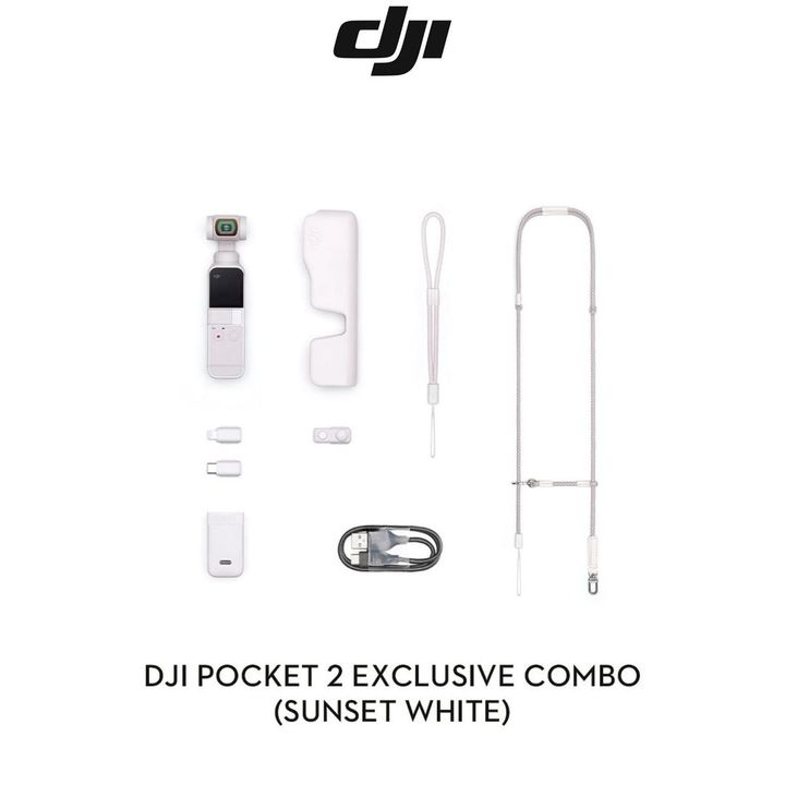 DJI Pocket 2 Exclusive Combo Sunset White   Action Camera chính hãng