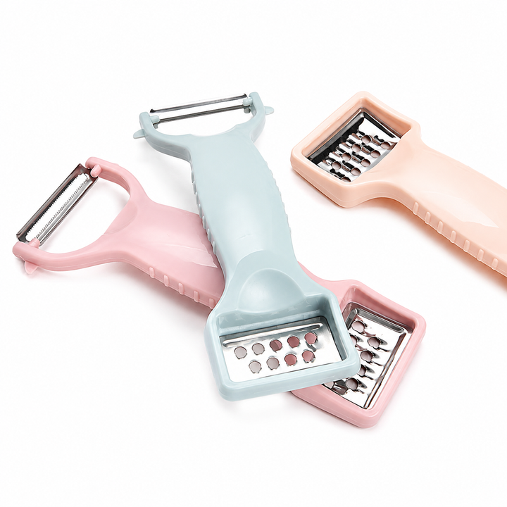 Dụng cụ nạo gọt rau củ 2 đầu, lưỡi inox sắc bén, chất liệu nhựa lúa mạch an toàn