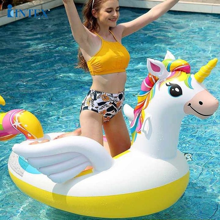 Phao bơi kỳ lân Unicorn khổng lồ 226x173 cm INTEX 57561