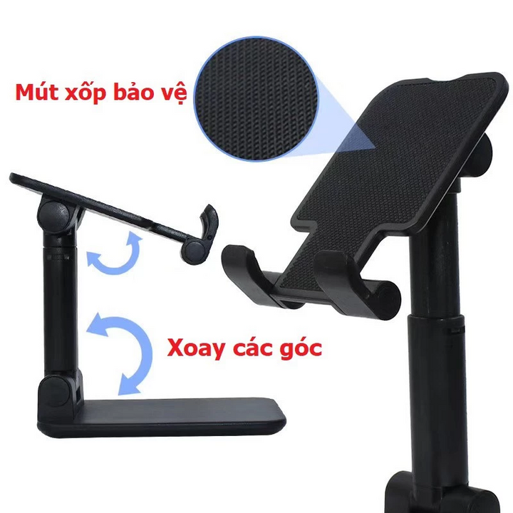 Giá đỡ điện thoại iPad gấp gọn điều chỉnh góc nghiêng