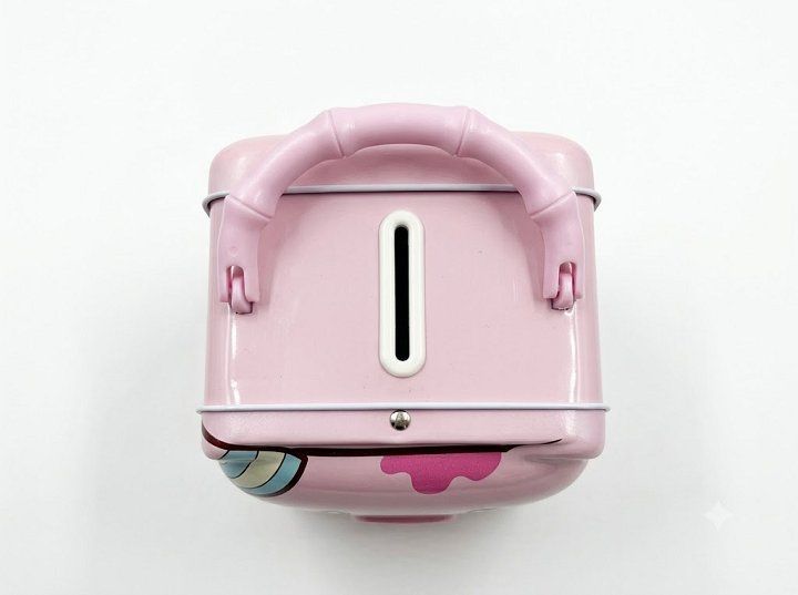 Két sắt mini hình Heo - Hồng