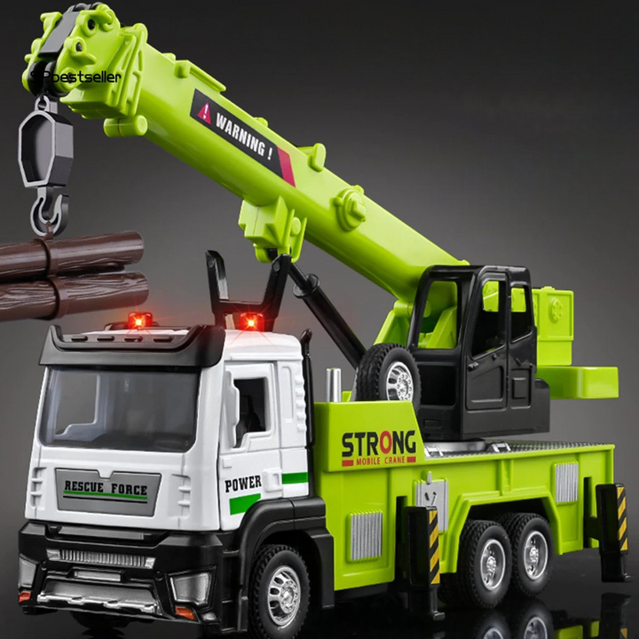 Đồ chơi xe cần cẩu hợp kim tỷ lệ 1:32 kích thước 19*5.4*7.7 cm
