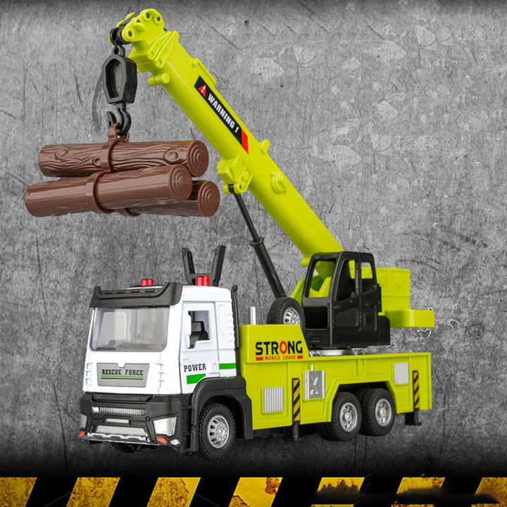 Đồ chơi xe cần cẩu hợp kim tỷ lệ 1:32 kích thước 19*5.4*7.7 cm