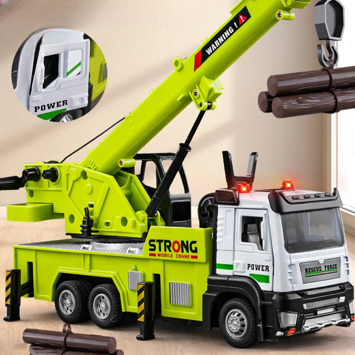 Đồ chơi xe cần cẩu hợp kim tỷ lệ 1:32 kích thước 19*5.4*7.7 cm