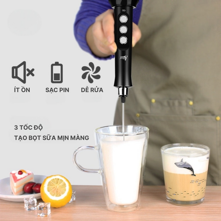 Máy tạo bọt & đánh trứng 3 đầu thay đa năng ALIZZ AL-14495
