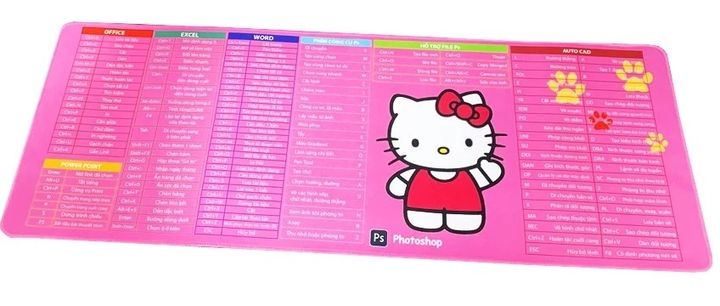 Miếng lót di chuột phím tắt màu hồng (Pink) HELLO KITTY 80*30cm