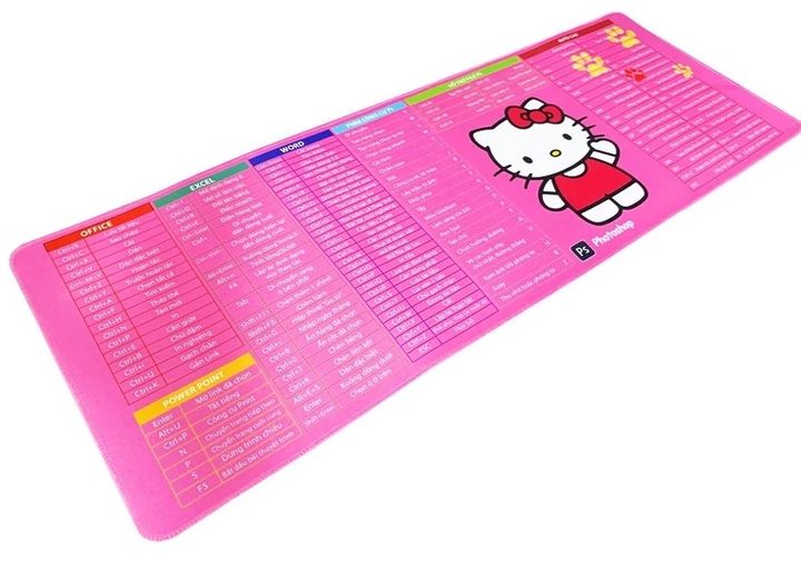 Miếng lót di chuột phím tắt màu hồng (Pink) HELLO KITTY 80*30cm