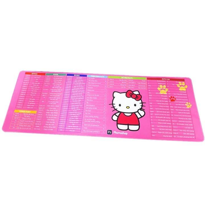 Miếng lót di chuột phím tắt màu hồng (Pink) HELLO KITTY 80*30cm
