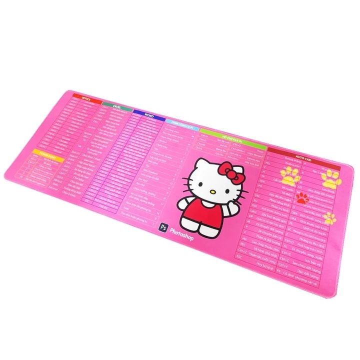 Miếng lót di chuột phím tắt màu hồng (Pink) HELLO KITTY 80*30cm