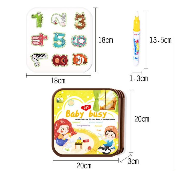 Sách tô màu nước và bóc dán 2 trong 1