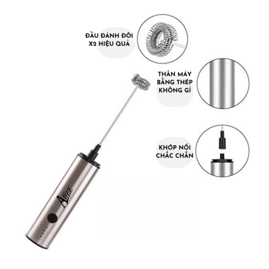 Máy tạo bọt sữa & đánh trứng 3 đầu đa năng ALIZZ AL-13578