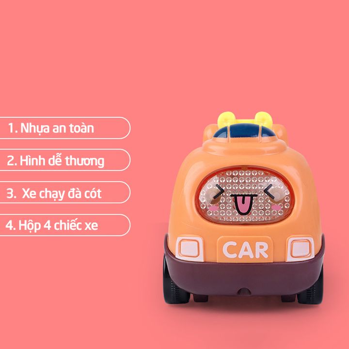 Bộ Combo Mô hình 4 xe đồ chơi cho trẻ em