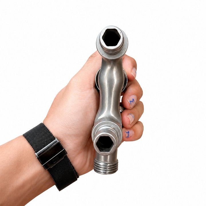 Vòi nước 2 đầu ra bằng inox, Van 2 đầu nước ra