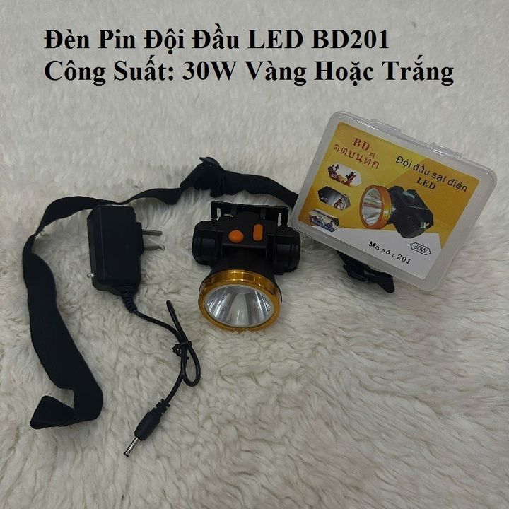 Đèn pin đội đầu công suất 30W LED SRT007/ BD201/4610 (Vàng hoặc Trắng)