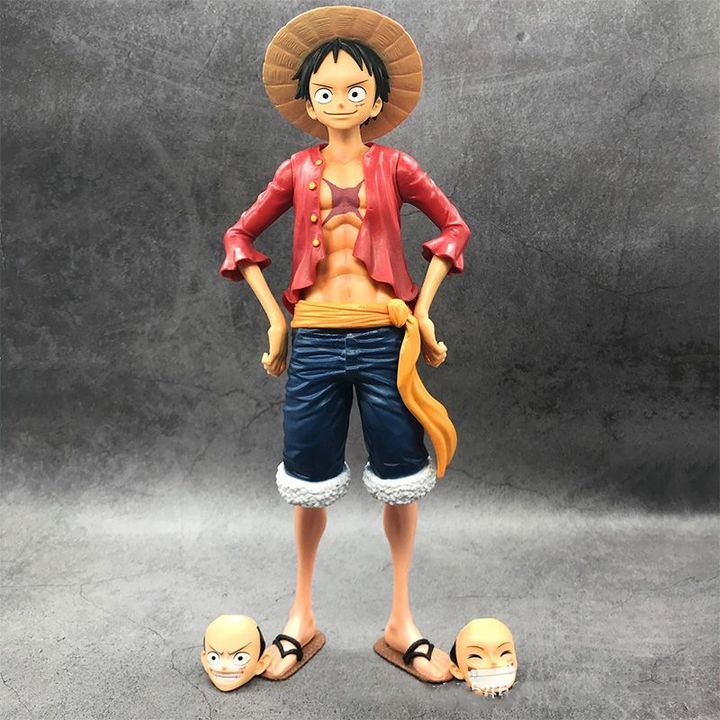 Mô hình One Piece Nhân vật Luffy Mặt Cười 18cm