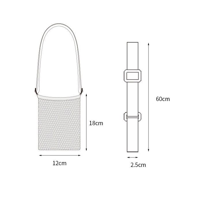 Túi đựng bình giữ nhiệt Fasola PS-528 – lưới thoáng, đeo chéo hoặc xách tay tiện lợi