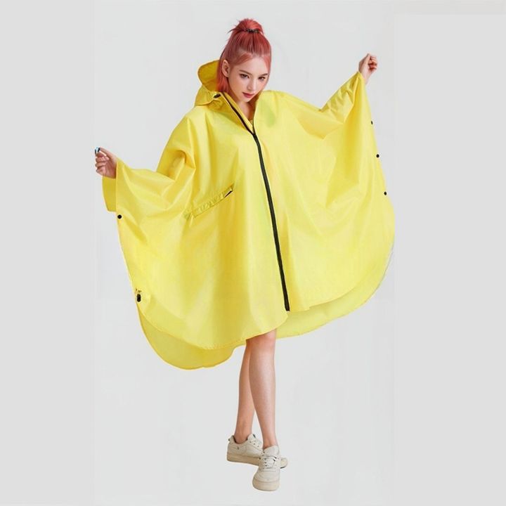 Áo mưa Poncho có dây kéo chất liệu vải Taffeta polyester 210T PU siêu gọn nhẹ