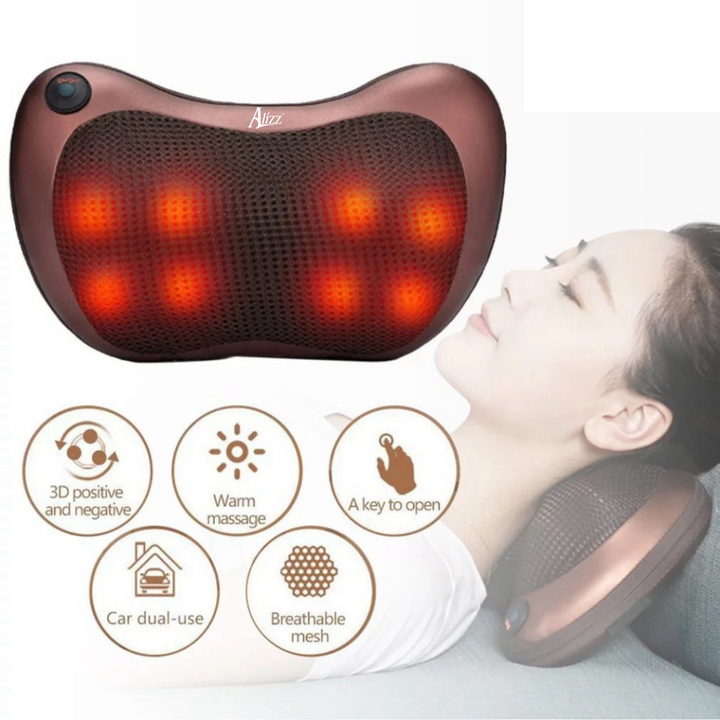 Gối massage hồng ngoại Massage cổ vai gáy ALIZZ-13590