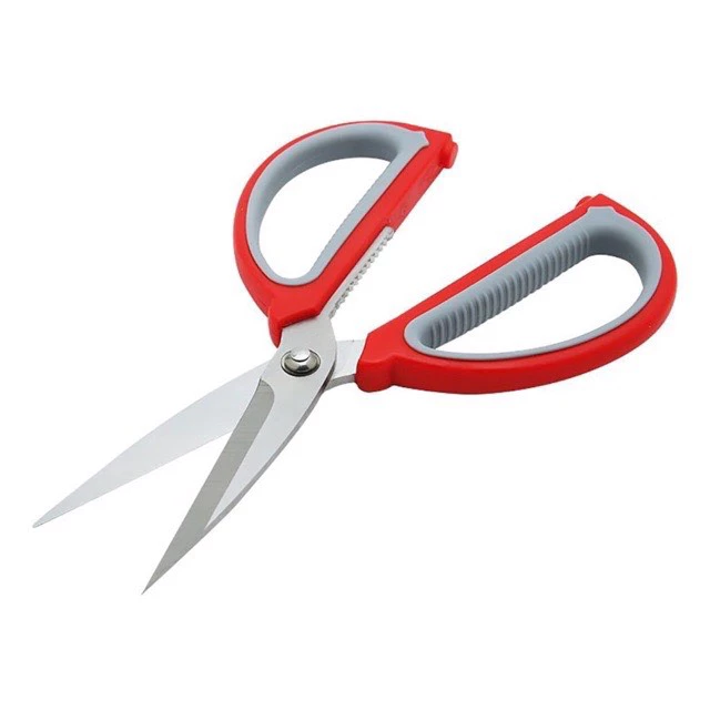 Kéo nhà bếp đa dụng tay cầm đỏ bền chắc dễ sử dụng