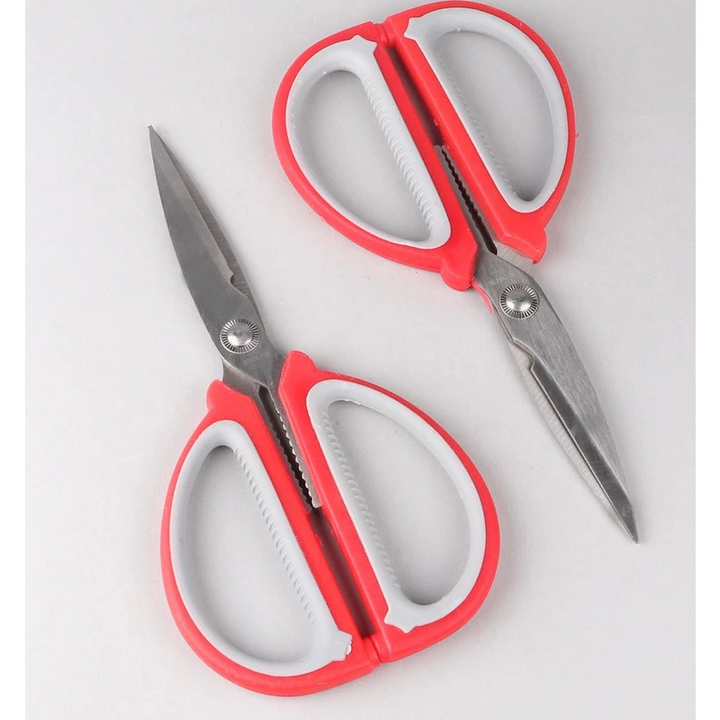 Kéo nhà bếp đa dụng tay cầm đỏ bền chắc dễ sử dụng